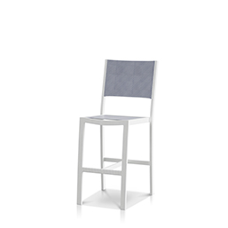 Bar Side Chair Tex White Frame / Sea Breeze Sling